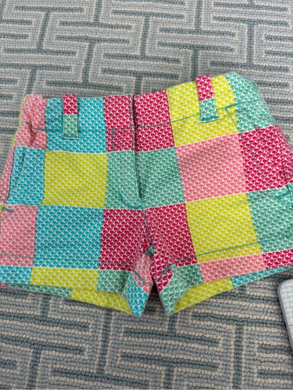 Vineyard Vines Colorblock Patchwork Shorts - Pink, Aqua, Yellow, Turquoise